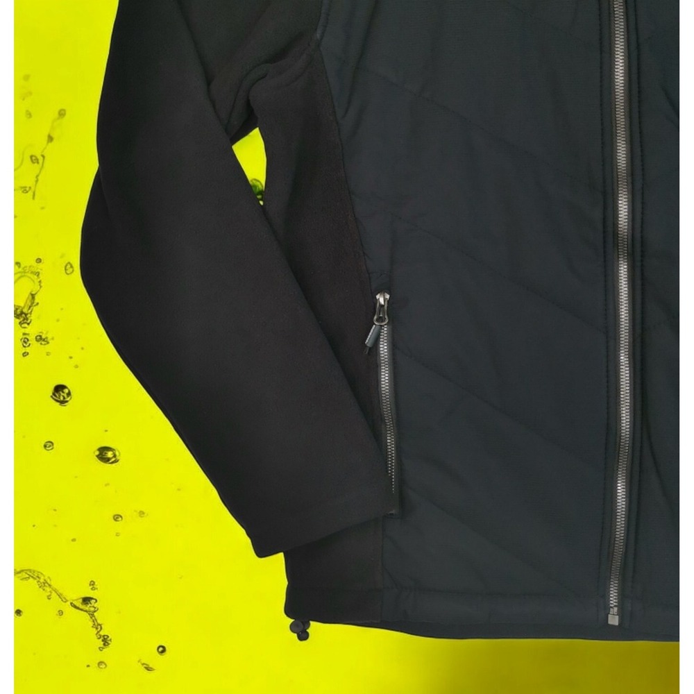 New Balance Fleece Black Men's Jacket Insulated Size M PIT TO PIT 22 IN NWT - Picture 5 of 8